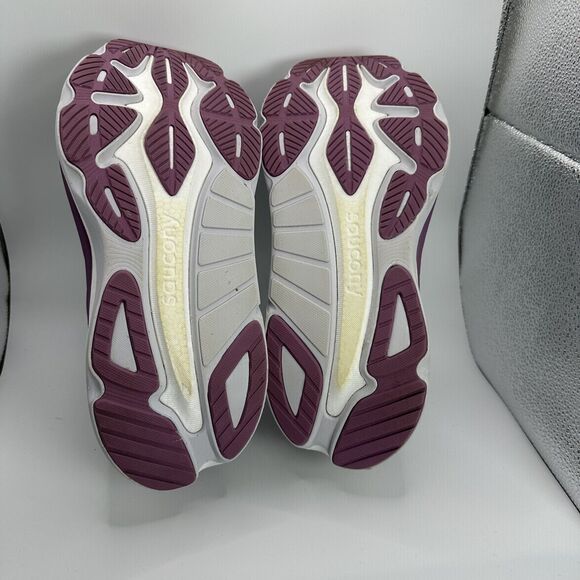 Saucony Hurricane 24 Shoes Womens Size 10 Gray Purple Running Cushioned Trainer - Picture 11 of 12